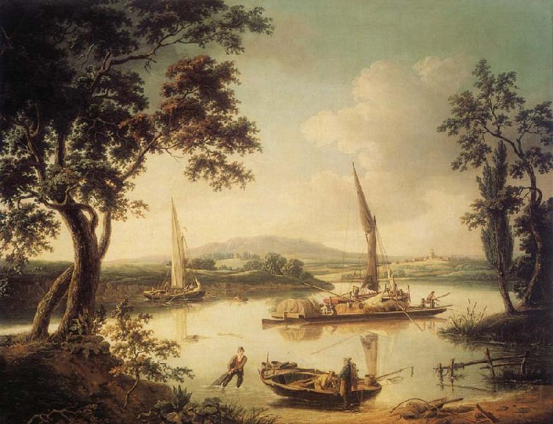John Thomas Serres The Thames at Shillingford,near Oxford oil painting image